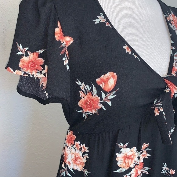 🌵 Floral Dress NEW Tags XS Ruffled Sleeves Rx - Picture 5 of 6
